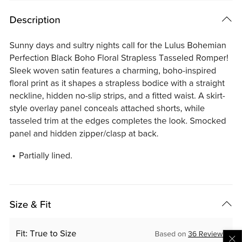 Lulu's Bohemian Perfection Strapless Black Multicolor Paisley Tassel Romper XL - Picture 13 of 14